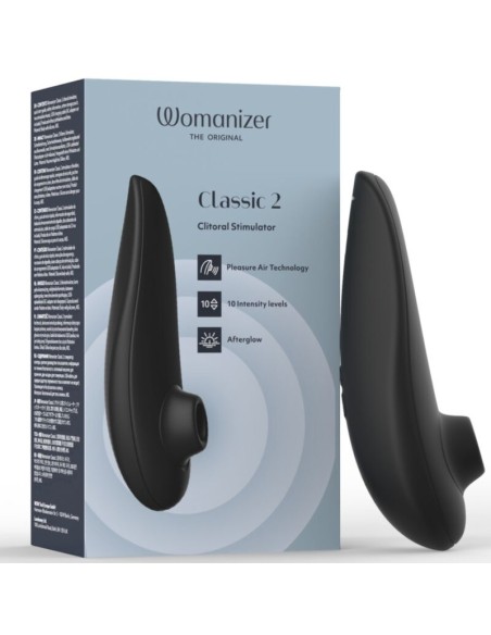 WOMANIZER CLASSIC 2 ESTIMULADOR DE CLATORIS POR SUCCIAN 10 NIVELES NEGRO