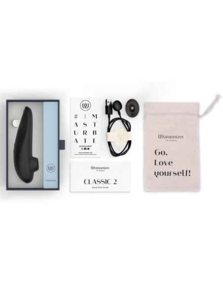 WOMANIZER CLASSIC 2 ESTIMULADOR DE CLATORIS POR SUCCIAN 10 NIVELES NEGRO