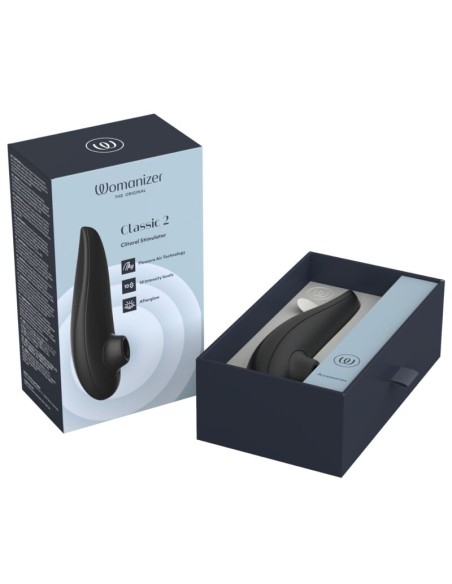 WOMANIZER CLASSIC 2 ESTIMULADOR DE CLATORIS POR SUCCIAN 10 NIVELES NEGRO