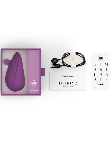 WOMANIZER LIBERTY 2 ESTIMULADOR DE CLATORIS POR SUCCIAN 8 NIVELES MORADO