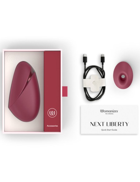 WOMANIZER NEXT ESTIMULADOR DE CLATORIS POR SUCCIAN 14 NIVELES BURDEOS