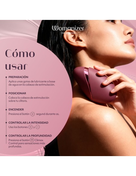 WOMANIZER NEXT ESTIMULADOR DE CLATORIS POR SUCCIAN 14 NIVELES BURDEOS
