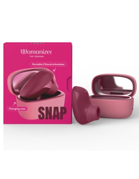 WOMANIZER SNAP ESTIMULADOR DE CLATORIS POR SUCCIAN 6 NIVELES BURDEOS