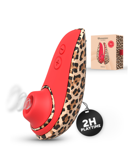 WOMANIZER LIBERTY 2 ESTIMULADOR DE CLATORIS POR SUCCIAN 8 NIVELES ESTAMPADO DE LEOPARDO