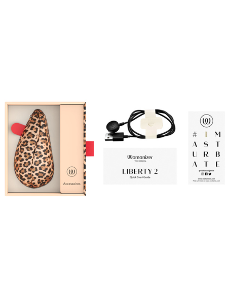 WOMANIZER LIBERTY 2 ESTIMULADOR DE CLATORIS POR SUCCIAN 8 NIVELES ESTAMPADO DE LEOPARDO