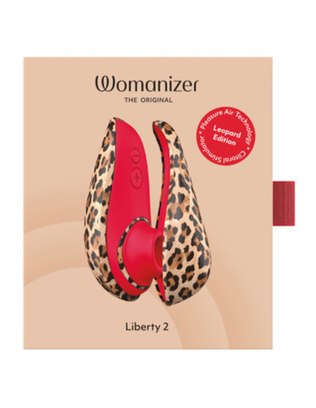 WOMANIZER LIBERTY 2 ESTIMULADOR DE CLATORIS POR SUCCIAN 8 NIVELES ESTAMPADO DE LEOPARDO