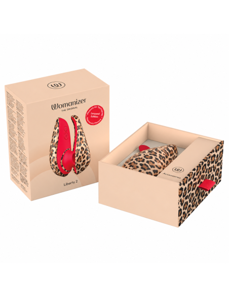 WOMANIZER LIBERTY 2 ESTIMULADOR DE CLATORIS POR SUCCIAN 8 NIVELES ESTAMPADO DE LEOPARDO
