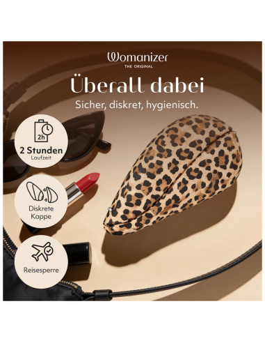 WOMANIZER LIBERTY 2 ESTIMULADOR DE CLATORIS POR SUCCIAN 8 NIVELES ESTAMPADO DE LEOPARDO