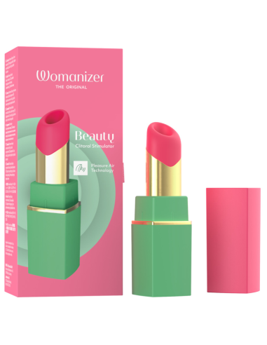 WOMANIZER BEAUTY ESTIMULADOR DE CLATORIS POR SUCCIAN 6 NIVELES VERDE Y ROSA