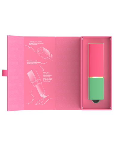 WOMANIZER BEAUTY ESTIMULADOR DE CLATORIS POR SUCCIAN 6 NIVELES VERDE Y ROSA