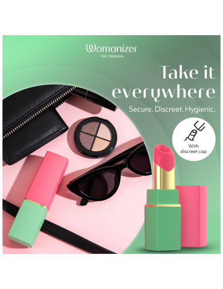 WOMANIZER BEAUTY ESTIMULADOR DE CLATORIS POR SUCCIAN 6 NIVELES VERDE Y ROSA