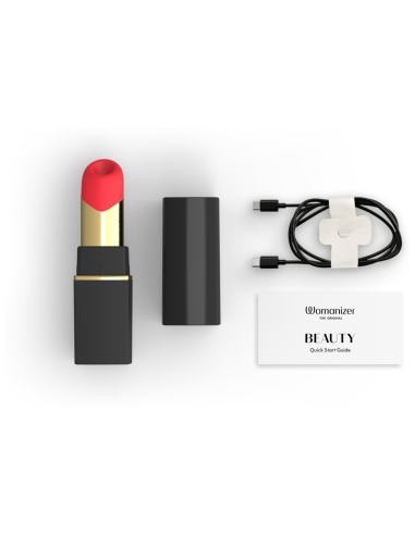 WOMANIZER BEAUTY ESTIMULADOR DE CLATORIS POR SUCCIAN 6 NIVELES NEGRO Y DORADO