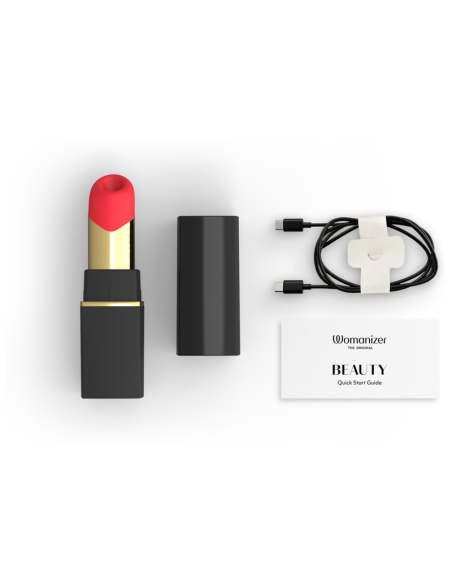 WOMANIZER BEAUTY ESTIMULADOR DE CLATORIS POR SUCCIAN 6 NIVELES NEGRO Y DORADO