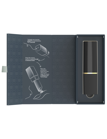 WOMANIZER BEAUTY ESTIMULADOR DE CLATORIS POR SUCCIAN 6 NIVELES NEGRO Y DORADO