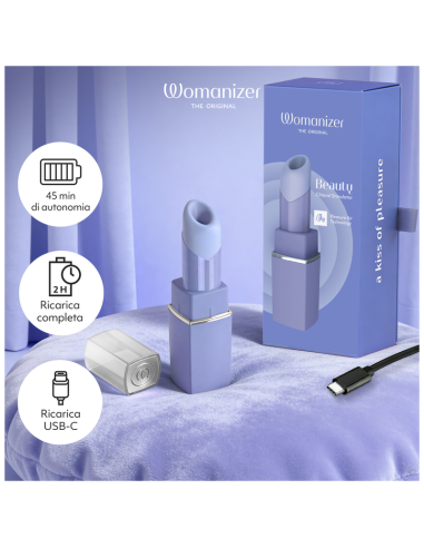 WOMANIZER BEAUTY ESTIMULADOR DE CLATORIS POR SUCCIAN 6 NIVELES LILA