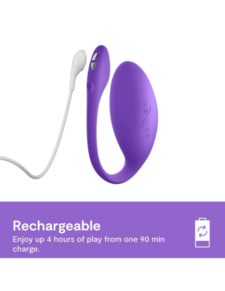 WE VIBE JIVE LITE VIBRADOR HUEVO PONIBLE CON CONTROL POR APLICACIAN PARPURA