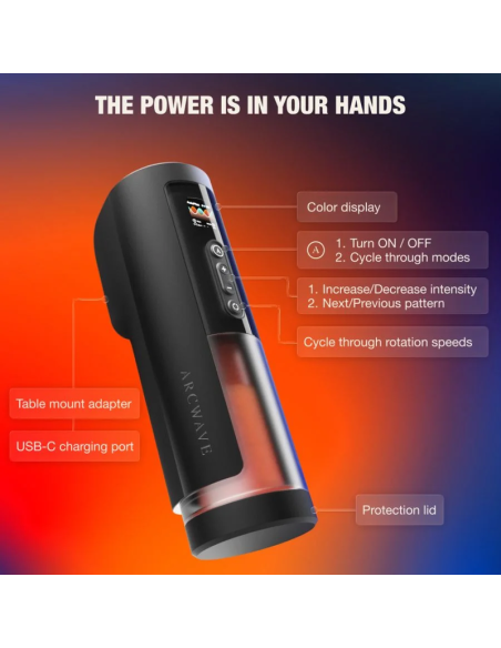 ARCWAVE THRUSTER MASTURBADOR MASCULINO AUTOMATICO CON VAIVAN ROTACIAN Y CONTROL