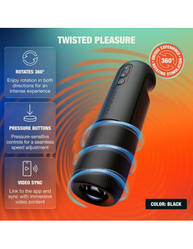 ARCWAVE ORBIT MASTURBADOR MASCULINO GIRATORIO 360A CON CONTROL MEDIANTE APLICACIAN NEGRO