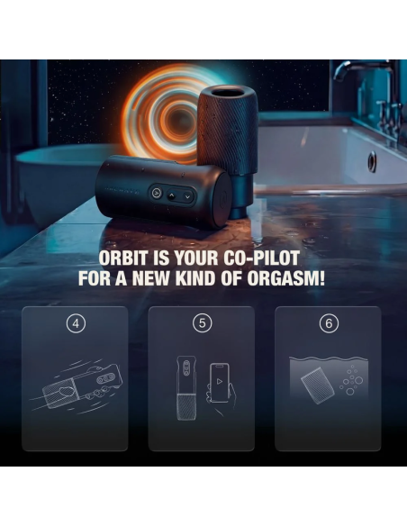 ARCWAVE ORBIT MASTURBADOR MASCULINO GIRATORIO 360A CON CONTROL MEDIANTE APLICACIAN NEGRO