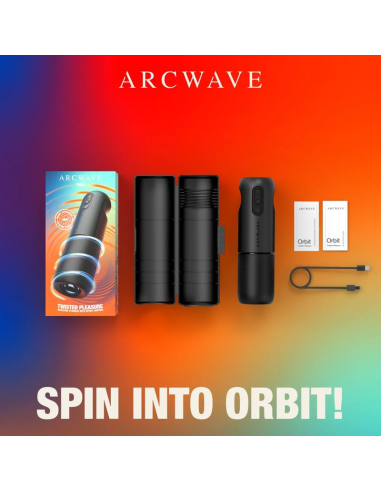 ARCWAVE ORBIT MASTURBADOR MASCULINO GIRATORIO 360A CON CONTROL MEDIANTE APLICACIAN NEGRO