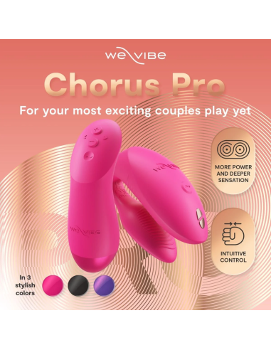WE VIBE CHORUS PRO VIBRADOR PREMIUM PARA PAREJAS ROSA ELACTRICO