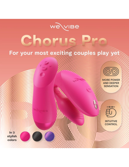 WE VIBE CHORUS PRO VIBRADOR PREMIUM PARA PAREJAS ROSA ELACTRICO