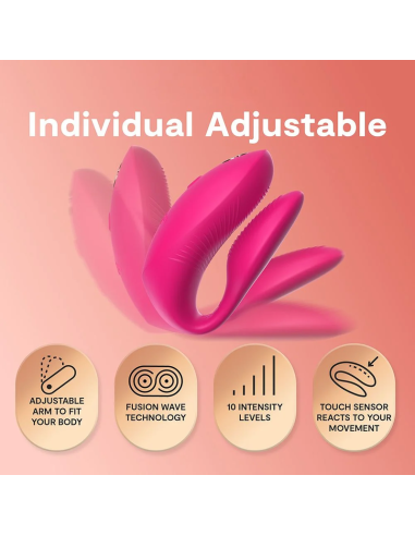 WE VIBE CHORUS PRO VIBRADOR PREMIUM PARA PAREJAS ROSA ELACTRICO