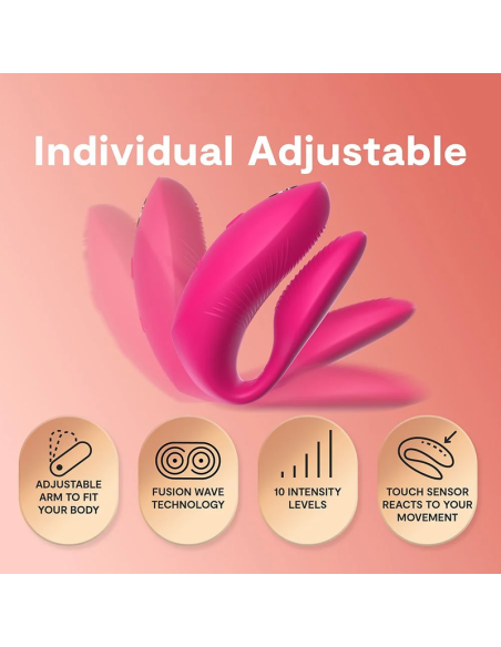 WE VIBE CHORUS PRO VIBRADOR PREMIUM PARA PAREJAS ROSA ELACTRICO