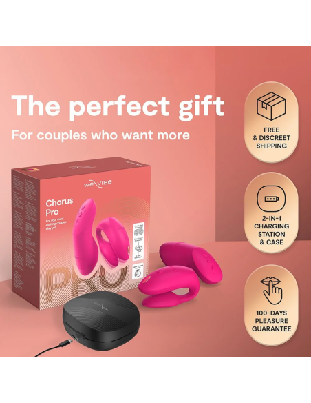WE VIBE CHORUS PRO VIBRADOR PREMIUM PARA PAREJAS ROSA ELACTRICO