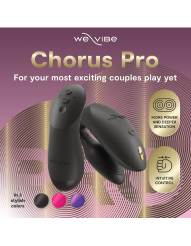 WE VIBE CHORUS PRO VIBRADOR PREMIUM PARA PAREJAS NEGRO SATINADO