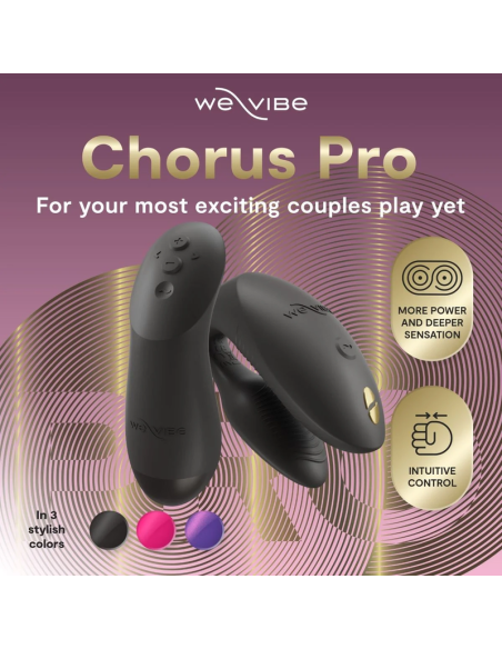 WE VIBE CHORUS PRO VIBRADOR PREMIUM PARA PAREJAS NEGRO SATINADO
