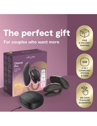 WE VIBE CHORUS PRO VIBRADOR PREMIUM PARA PAREJAS NEGRO SATINADO