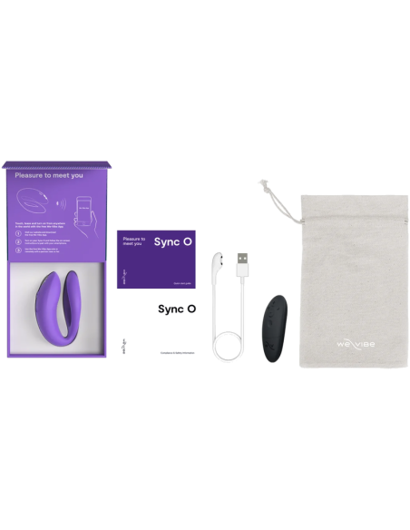 WE VIBE SYNC O VIBRADOR PARA PAREJAS CON ESTIMULACIAN ENVOLVENTE PARPURA CLARO
