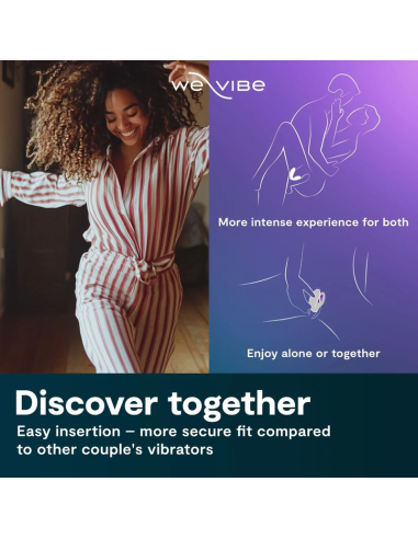 WE VIBE SYNC O VIBRADOR PARA PAREJAS CON ESTIMULACIAN ENVOLVENTE PARPURA CLARO
