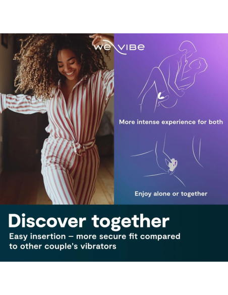 WE VIBE SYNC O VIBRADOR PARA PAREJAS CON ESTIMULACIAN ENVOLVENTE PARPURA CLARO