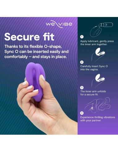 WE VIBE SYNC O VIBRADOR PARA PAREJAS CON ESTIMULACIAN ENVOLVENTE PARPURA CLARO
