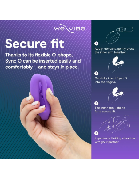 WE VIBE SYNC O VIBRADOR PARA PAREJAS CON ESTIMULACIAN ENVOLVENTE PARPURA CLARO