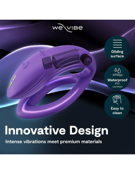 WE VIBE SYNC O VIBRADOR PARA PAREJAS CON ESTIMULACIAN ENVOLVENTE PARPURA CLARO