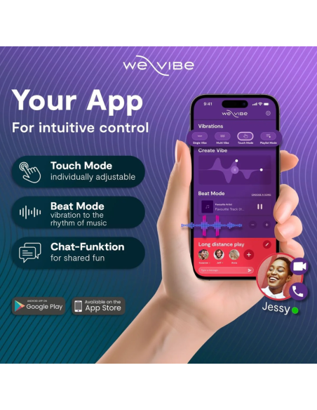 WE VIBE SYNC O VIBRADOR PARA PAREJAS CON ESTIMULACIAN ENVOLVENTE PARPURA CLARO
