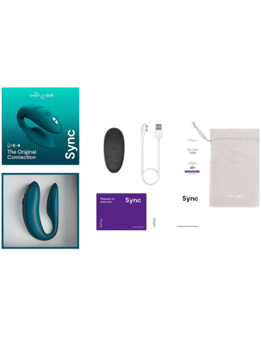 WE VIBE SYNC 2 VIBRADOR AJUSTABLE PARA PAREJAS VERDE TERCIOPELO