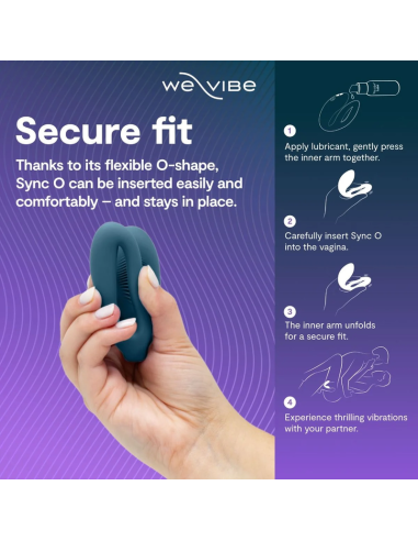 WE VIBE SYNC 2 VIBRADOR AJUSTABLE PARA PAREJAS VERDE TERCIOPELO