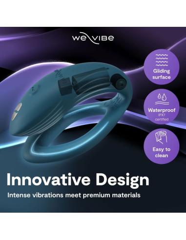 WE VIBE SYNC 2 VIBRADOR AJUSTABLE PARA PAREJAS VERDE TERCIOPELO