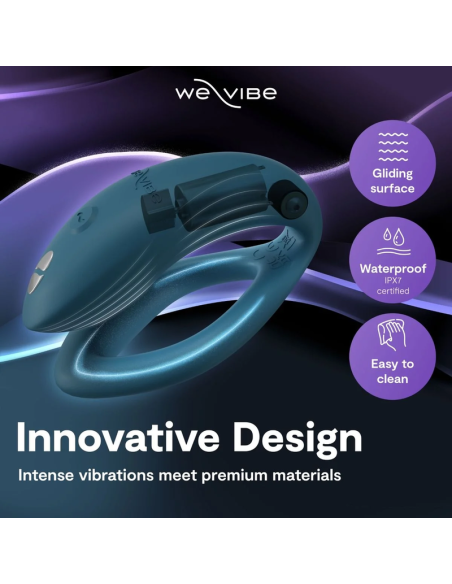 WE VIBE SYNC 2 VIBRADOR AJUSTABLE PARA PAREJAS VERDE TERCIOPELO