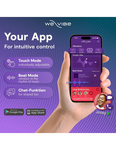 WE VIBE SYNC 2 VIBRADOR AJUSTABLE PARA PAREJAS VERDE TERCIOPELO