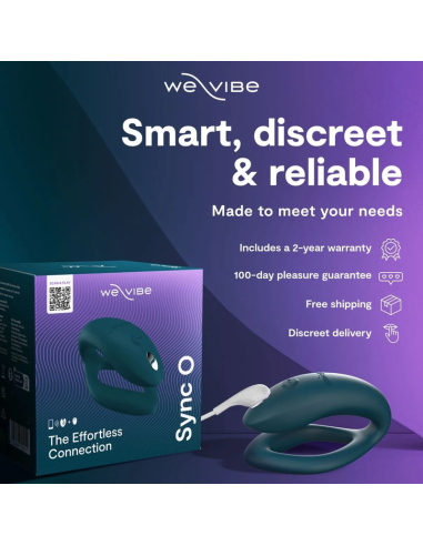 WE VIBE SYNC 2 VIBRADOR AJUSTABLE PARA PAREJAS VERDE TERCIOPELO