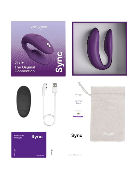 WE VIBE SYNC 2 VIBRADOR AJUSTABLE PARA PAREJAS PARPURA