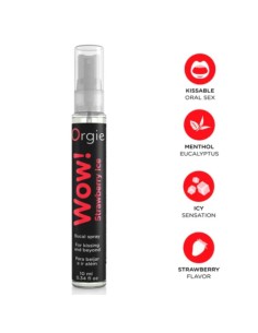 ORGIE WOW STRAWBERRY ICE SPRAY BUCAL BESABLE EFECTO FRAO 10 ML