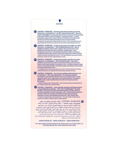 CONTROL HYDRAFEEL PRESERVATIVOS ULTRAFINOS CON ACIDO HIALURANICO 10 UDS