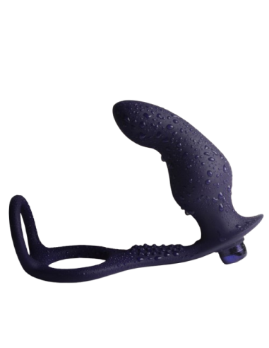 ROCKS OFF NOVA ZENTURIAN PLUG PROSTATICO VIBRADOR CON ANILLOS 16 MODOS AZUL OSCURO