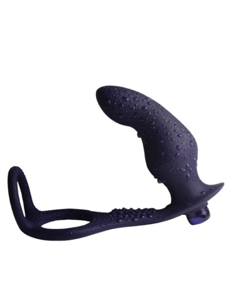 ROCKS OFF NOVA ZENTURIAN PLUG PROSTATICO VIBRADOR CON ANILLOS 16 MODOS AZUL OSCURO